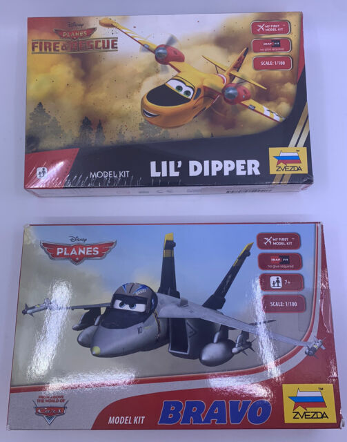 Zvezda Disney Pixar 1:100 Snap Fit Model Planes Bravo + Fire & Rescue Lil Dipper | eBay