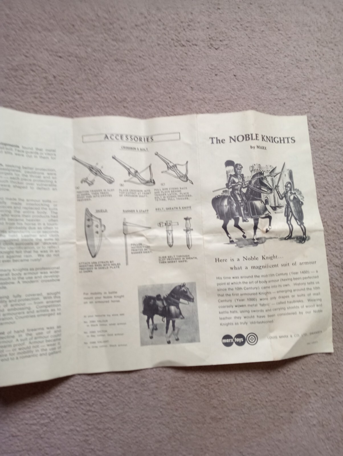 Vintage Marx Toys Noble Knights & Viking Series 12" Figure Boxed 1960s