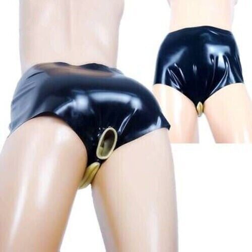 Latex Gummi Shorts Vagina Sheath with Anus Sheath Women Panties Cosplay - Picture 2 of 6