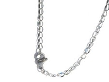 Stainless Steel 18 Inch 3mm Curved Oval Link Neck Chain Necklace