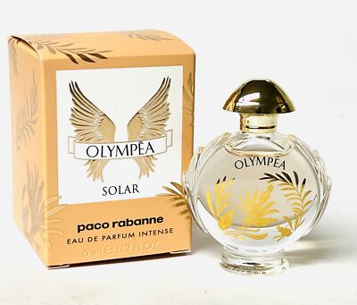 Olympea Solar Women Paco Rabanne Eau de Parfum Intense Mini Splash 0.2 oz Boxed