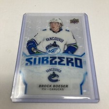 2018-19 Upper Deck Ice Hockey Sub Zero #SZ7 Brock Boeser Vancouver 