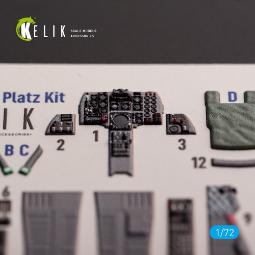 F-1 Support Fighter - Calcomanías 3D interiores para kit Platz (1/72) KeliK K72191 - Imagen 3 de 11