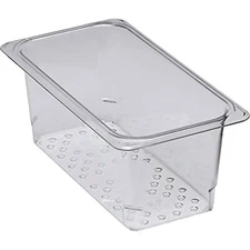 Cambro 35CLRCW135 Camwear Colander, 6-15/16" x 12-3/4" x 5"D, clear polycarbona