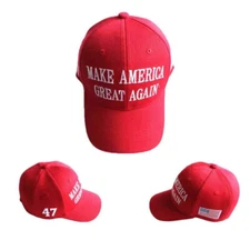 Trump WON 45-47 Hat 2024 Make America Great Again MAGA Red Z7