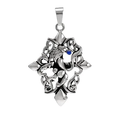 Collares y colgantes de acero inoxidable y cristal para hombres