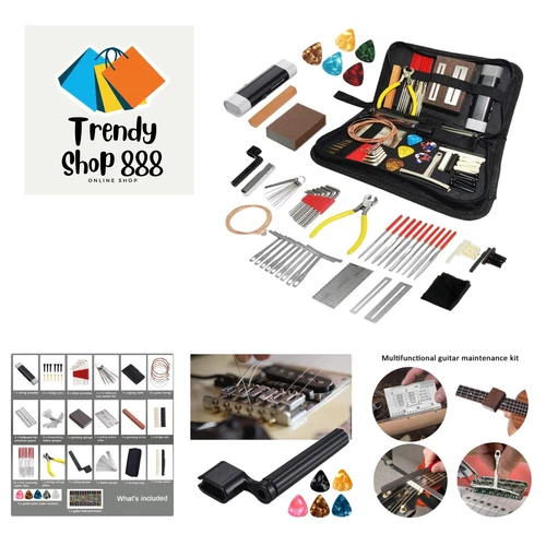 72-Piece Professional Guitar Tool Kit: Essential Maintenance & Repair Tools