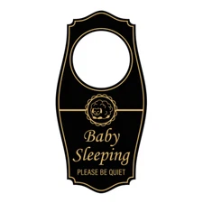 Signs ByLITA Baby Sleeping Please Be Quiet Door Hanger