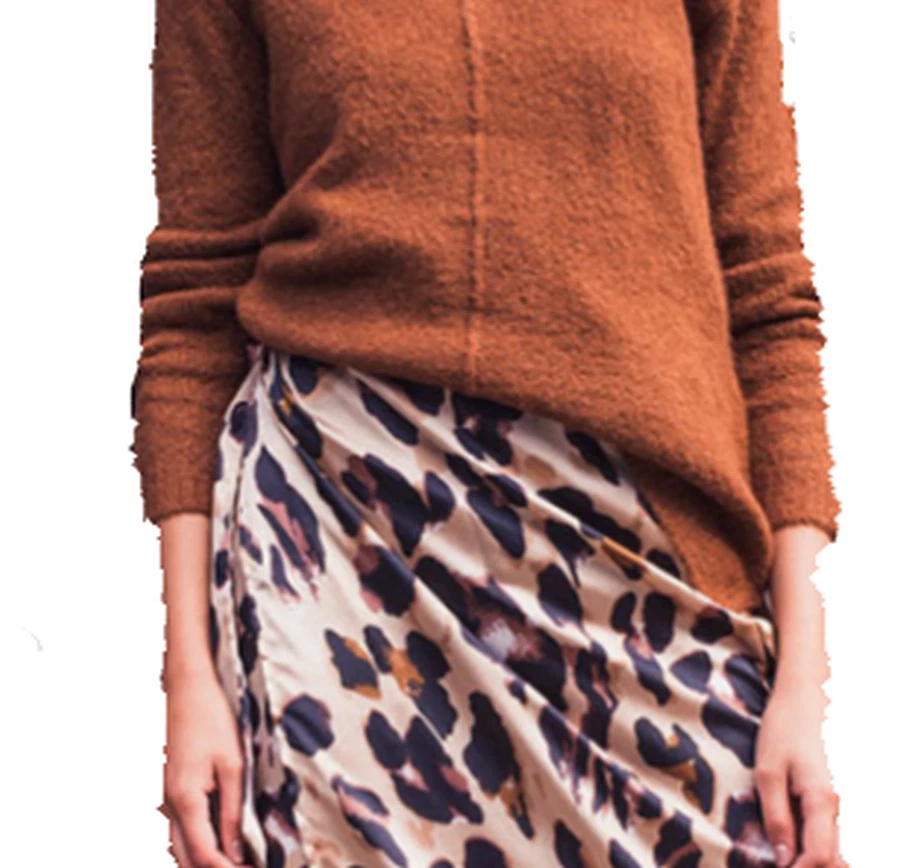 John zack wrap midi skirt animal print cheap