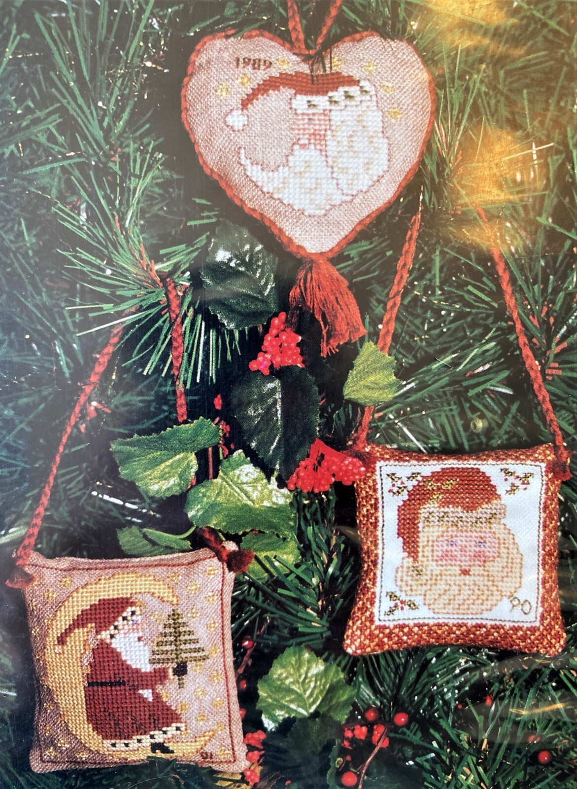 Homespun Elegance MERRY NOEL Annual Santa Ornaments 1989-1991 Pattern Charts