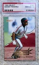 1994 SELECT PROSPECT MANNY RAMIREZ RC PSA 10 POP 30