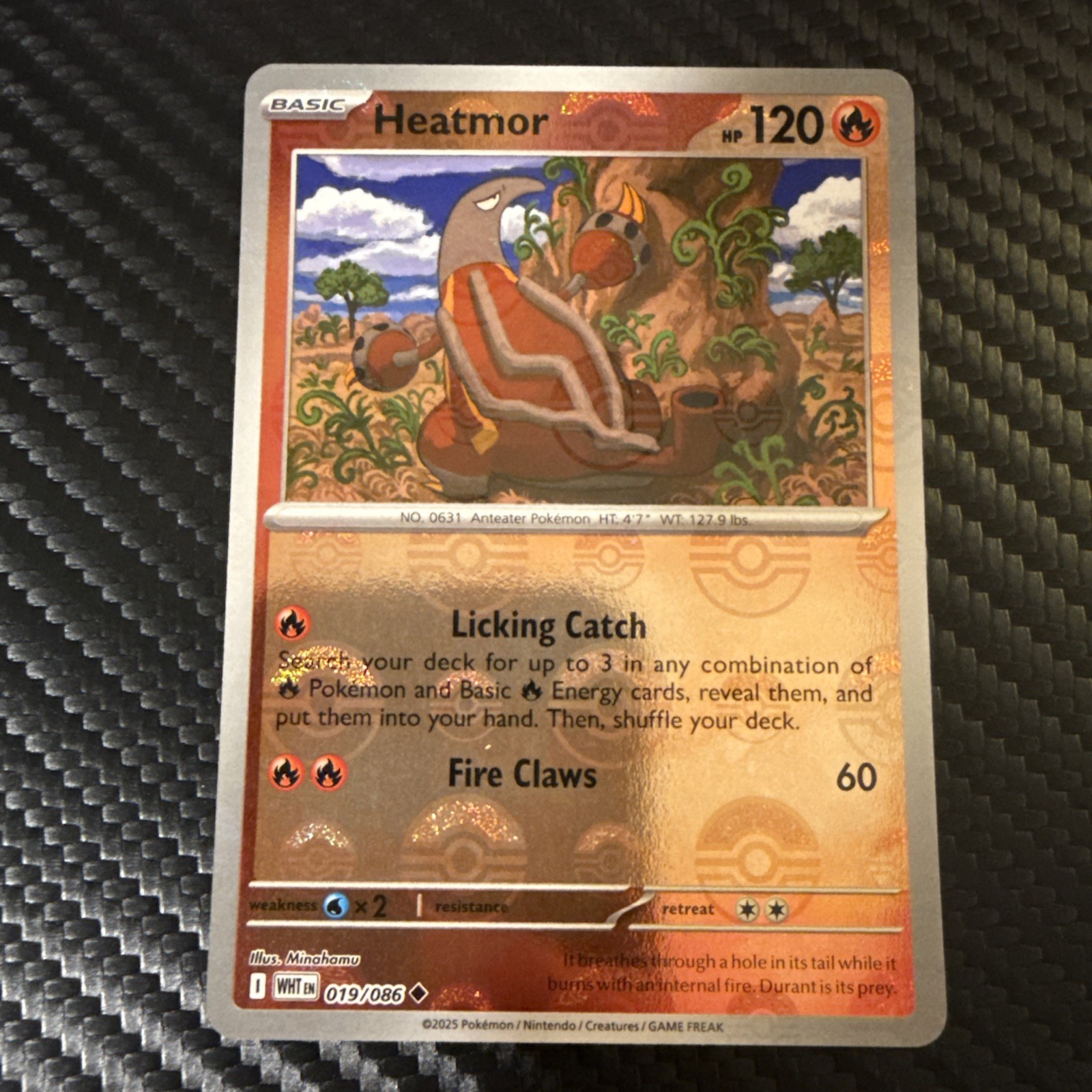 Heatmor 019/086 NM/M Poke Ball Pattern White Flare Pokemon Card