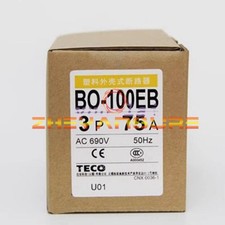 1PCS NEW In Box TECO Circuit Breaker BO-100EB 3P 75A