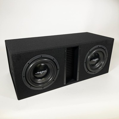 USED SKAR AUDIO EVL-2X10D4 DUAL 10'' 4000W LOADED PORTED SUBWOOFER ENCLOSURE