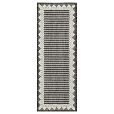 Conrad Home Harmony 7'10''x10'3'' Rug, Anthra/White/Stripes/Geo ...