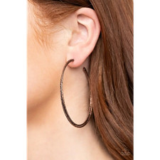 Paparazzi | Curved Couture - Copper Earrings