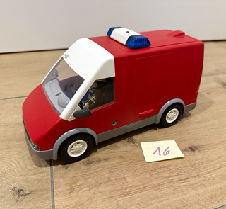 Playmobil Umbau/Bastel Feuerwehr Transporter rot mit Figur Zubehör Koffer