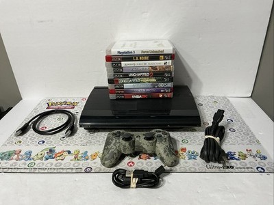 Sony PS3 Super Slim 250GB Console W/Controller Black - 9 Games - Cech-4201B!