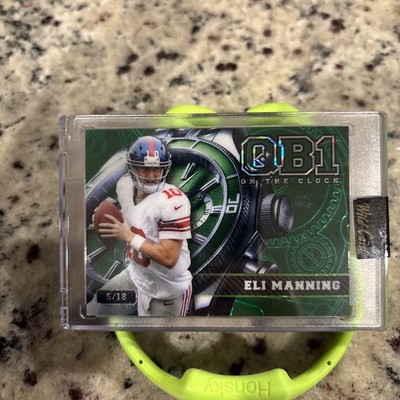 2024 Wild Card QB1 On The Clock Eli Manning Green Watch 5/18