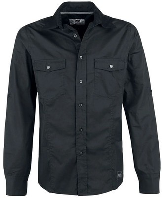Black Premium by EMP Herren schwarzes Basic Hemd