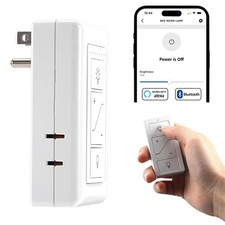 Plug in Dimmer, Wireless Dimmer Plug with Remote, Digital Plug Light Switch f...
