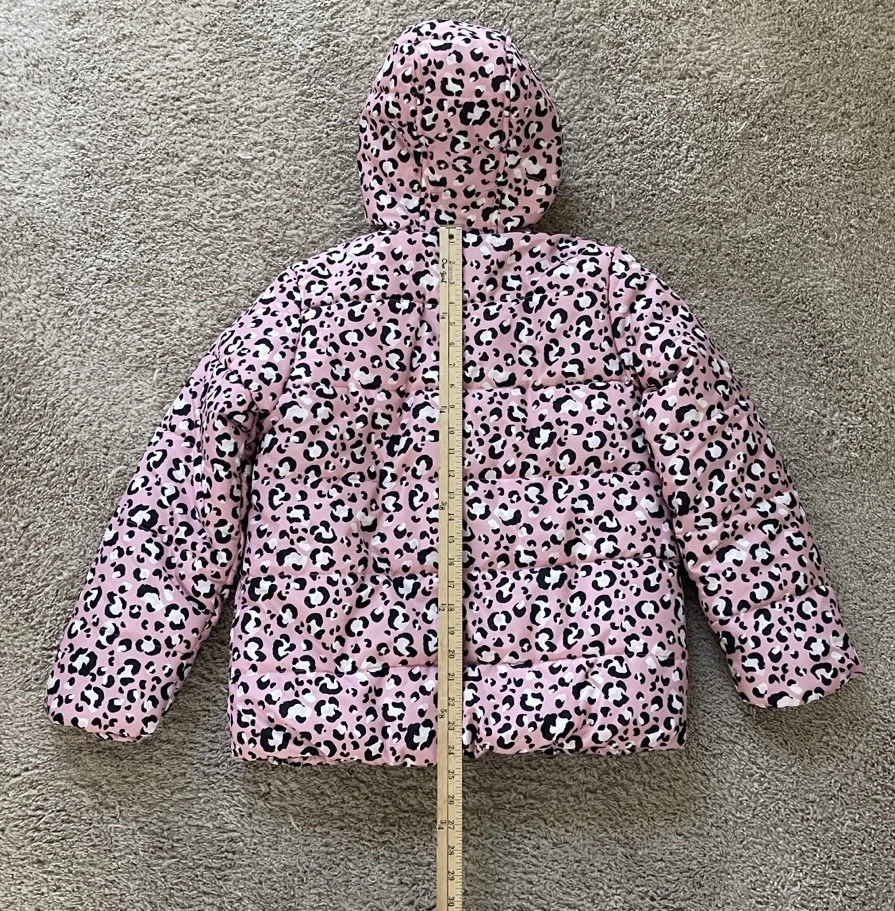 Детское место девочек розовый/черный леопард пуховик Куртка Пальто XXL (16) - Изображение 4 из 4