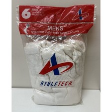Vintage Athletech Men's Over The Calf Tube Sport Socks White Size 10-13 NEW NOS