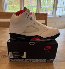 Nike Air Jordan 5 Retro Fire Red 2020 DA1911-102 White/Red/Black Men's