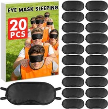 20 PCS Sleep Eye Masks Blindfolds - Light-Tight with Nose Pad Adjustable Strap