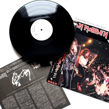 ORIGINAL 1980 WHITE LABEL PROMO IRON MAIDEN LIVE EP VINYL EDX+ RARE LP