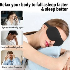 3D Memory Foam Sleep Mask Soft Eye Cover Blindfold Travel Sleeping Aid