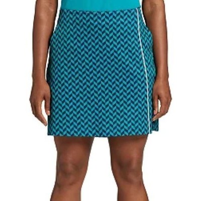 Lady Hagen 17'' Wrap Skort Herringbone Turquoise