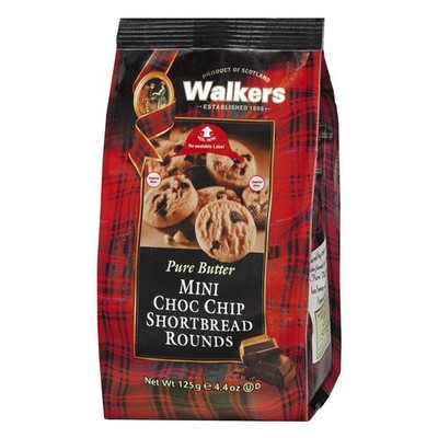 Walkers Pure Butter Mini Choc Chip Shortbread Rounds mit Schoko 125g
