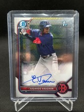 2022 Bowman - Chrome Prospect Autographs Eduardo Vaughan #CPA-EV (AU, RC)