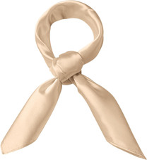 Women Silk Feeling Scarf 23.6'' Solid Color Square Satin Scarf Neck Head Bandana