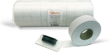 2212 White Pricing Labels for Garvey (22-6, 22-7, 22 x 12 month, White, Black 