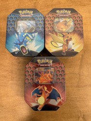 Pokémon Hidden Fates GX Tins Charizard Gyarados Raichu Set of 3 Sealed