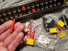 75 NOS 492 SWITCHCRAFT DUMMY Hole PLUG Red BW 1/4" Jack panel patchbay audio VTG