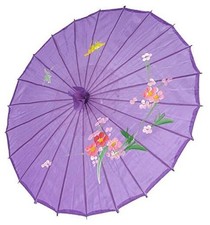 , Japanese Parasol Asian Chinese Nylon Umbrella Parasol for 6 Purple
