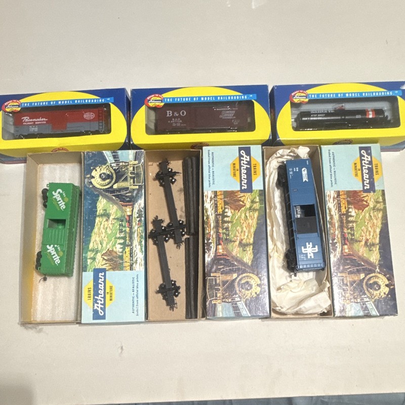 Athearn HO 1:87 Mixed Lot 6pc Box Car Gondola Track B&O Sprite