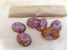 Full pack 12 Czech. Glass Oval Cabochones 25x18mm Pink Fire Opal.