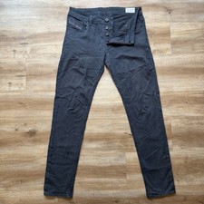 Diesel Jeans Men 33x32 Black Sleenker-A Skinny Fit Stretch Denim Grunge Punk