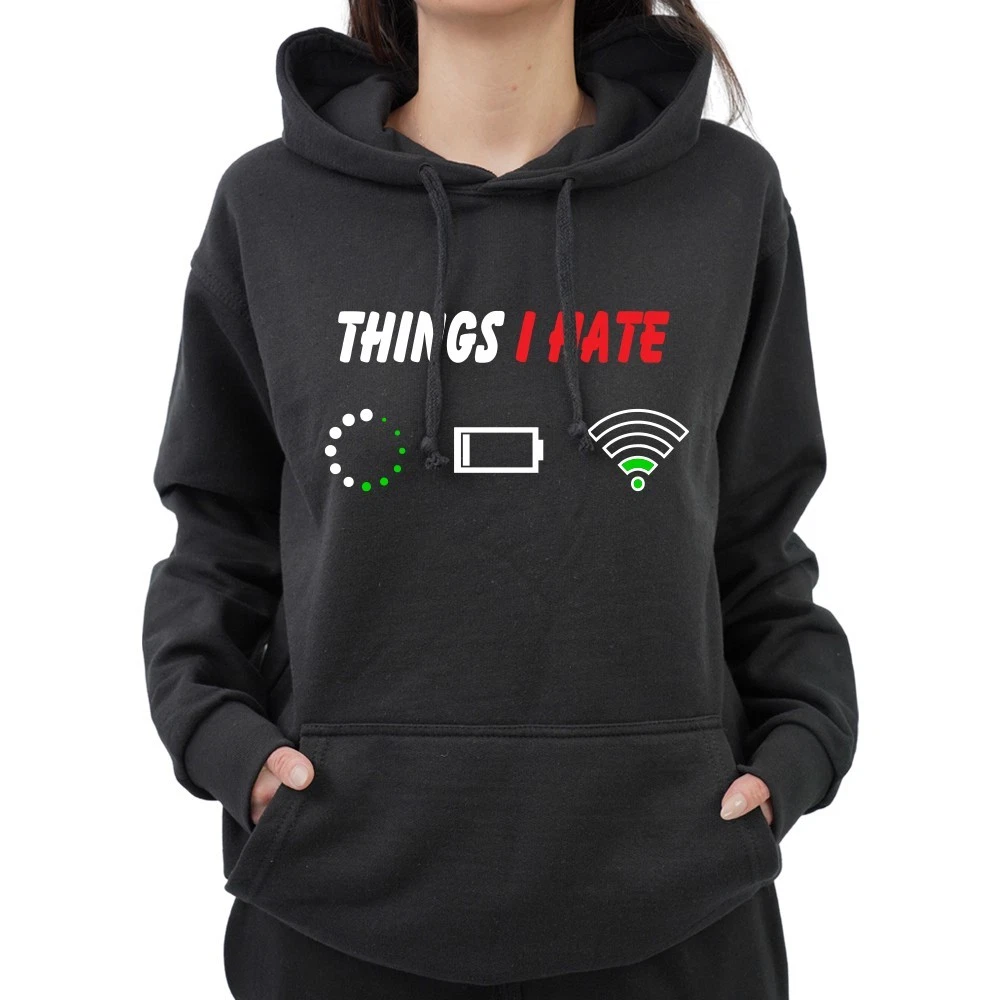 Things I Hate Sarcastic Nerd Programmer Computer Geek & Gamer Kids Unisex Hoodie