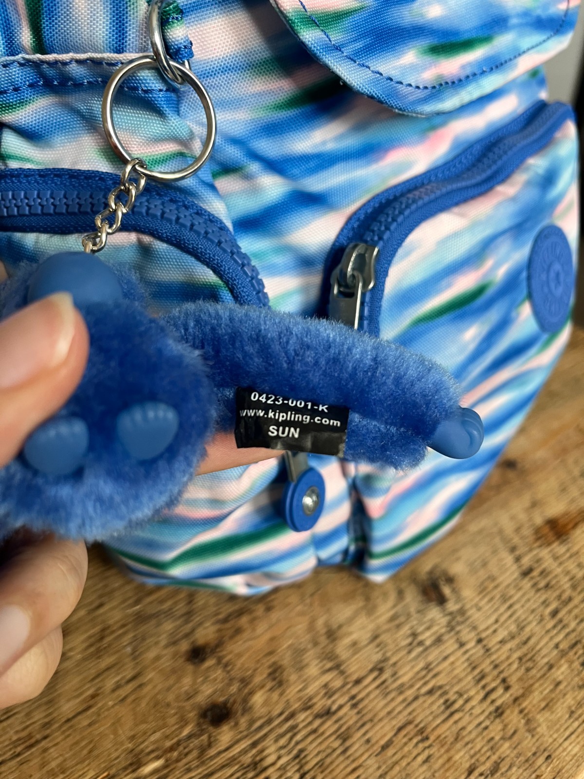 Kipling City Mini Diluted Lines Backpack Rucksack… - image 4