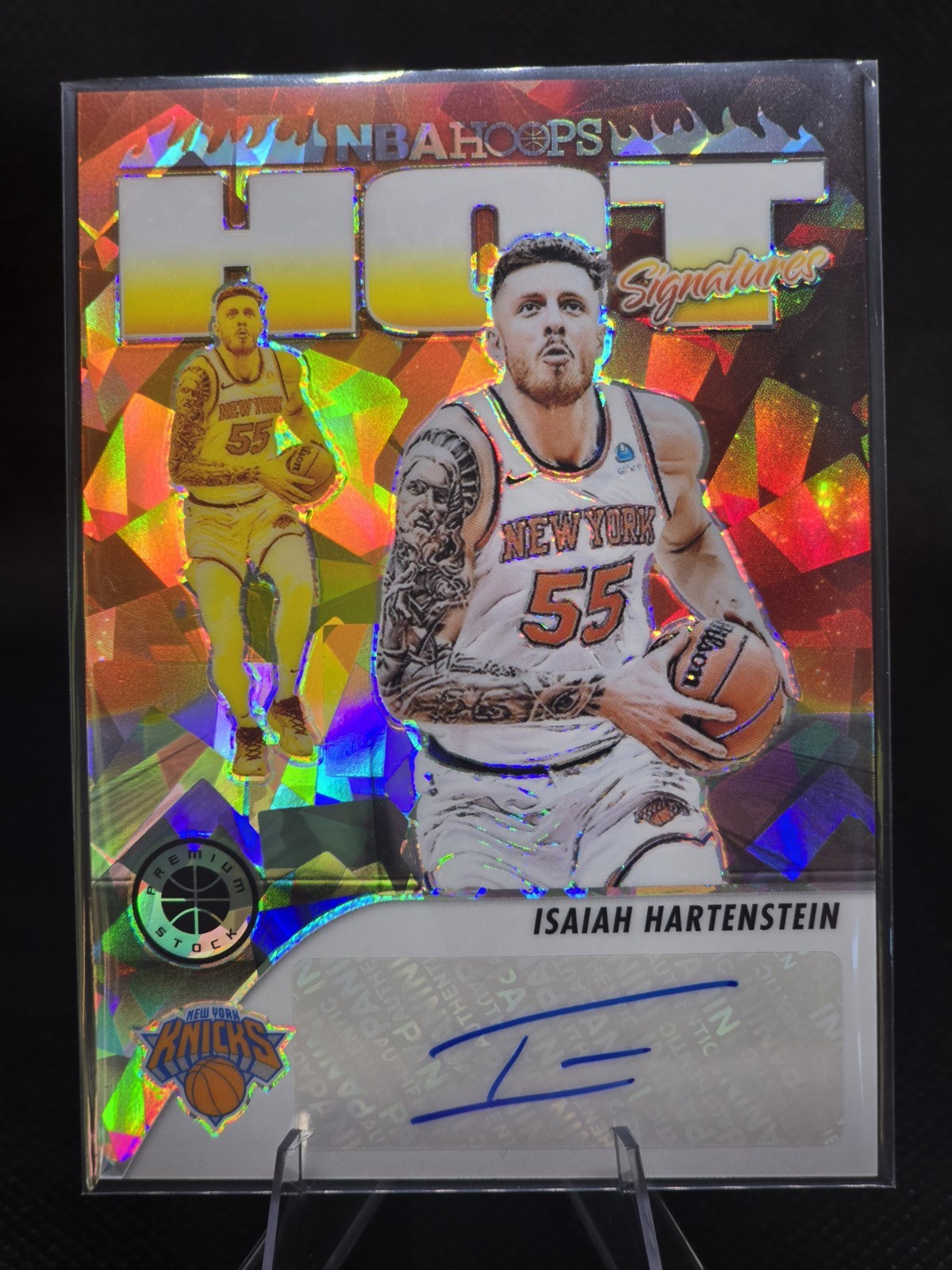 Isaiah Hartenstein #HS-ISH 2023-24 Hoops Premium Stock Hot Signatures Ice Prizm