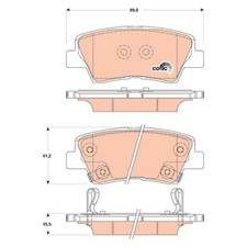 Satz Bremsbeläge Bremsklötze hinten für Hyundai Tucson JM TL Veloster | 24429