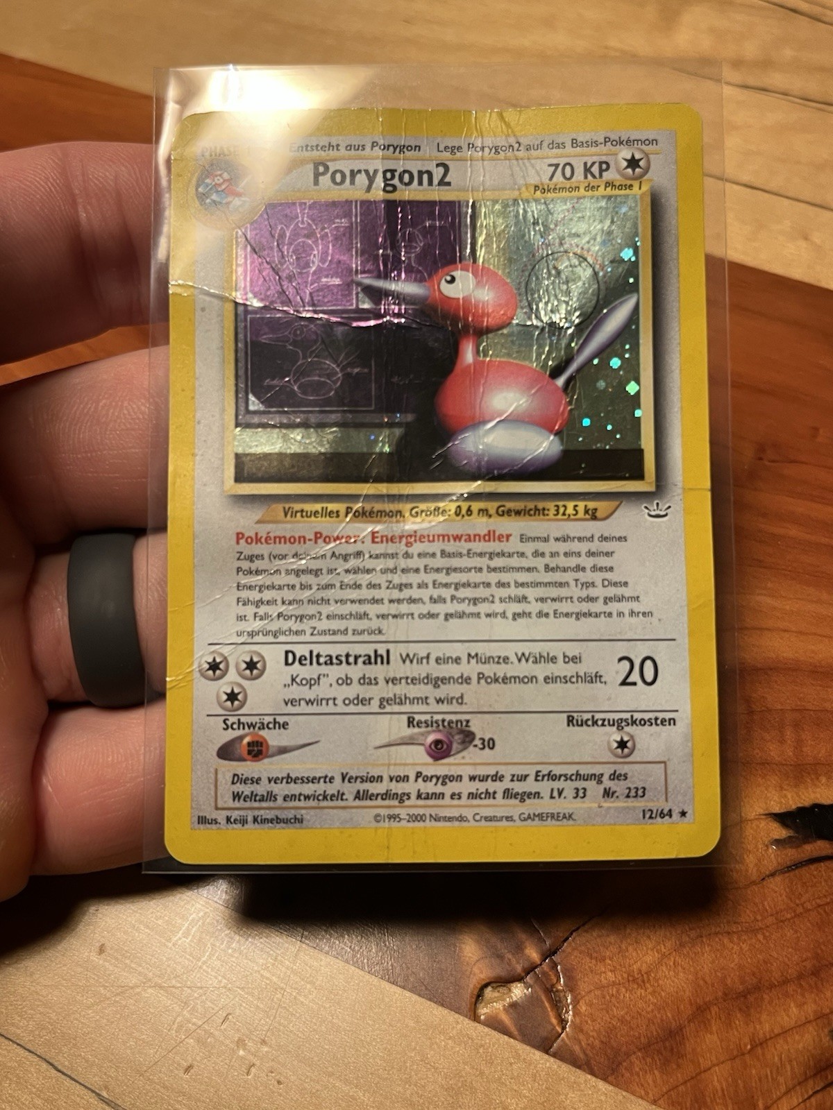 Pokémon Porygon2 Neo Revelation Holo Rare 12/64 German 70 HP Card 2000