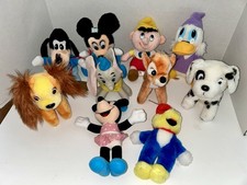 1980  S Vintage Disney Stuffed Plush Lot Minnie Dumbo Bambi Lady Goofy Pinocchio