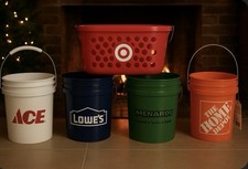 NEW Mini Buckets Target, Lowes, Menards, ACE, & Home Depot (Total Of 5)