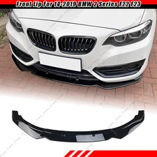 For 14-2019 BMW 2 Series F22 F23 Front Splitter Lip Diffuser Spoiler Gloss Black